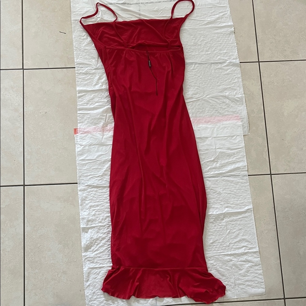 PrettyLittleThing Red Maxi Dress